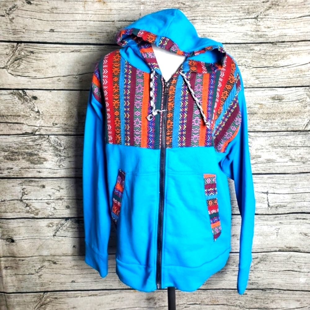 NWOT Mexican Blue Jacket Size M.
